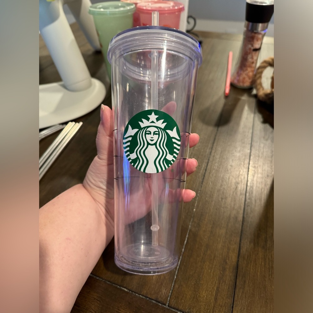 Clear Starbucks tumbler